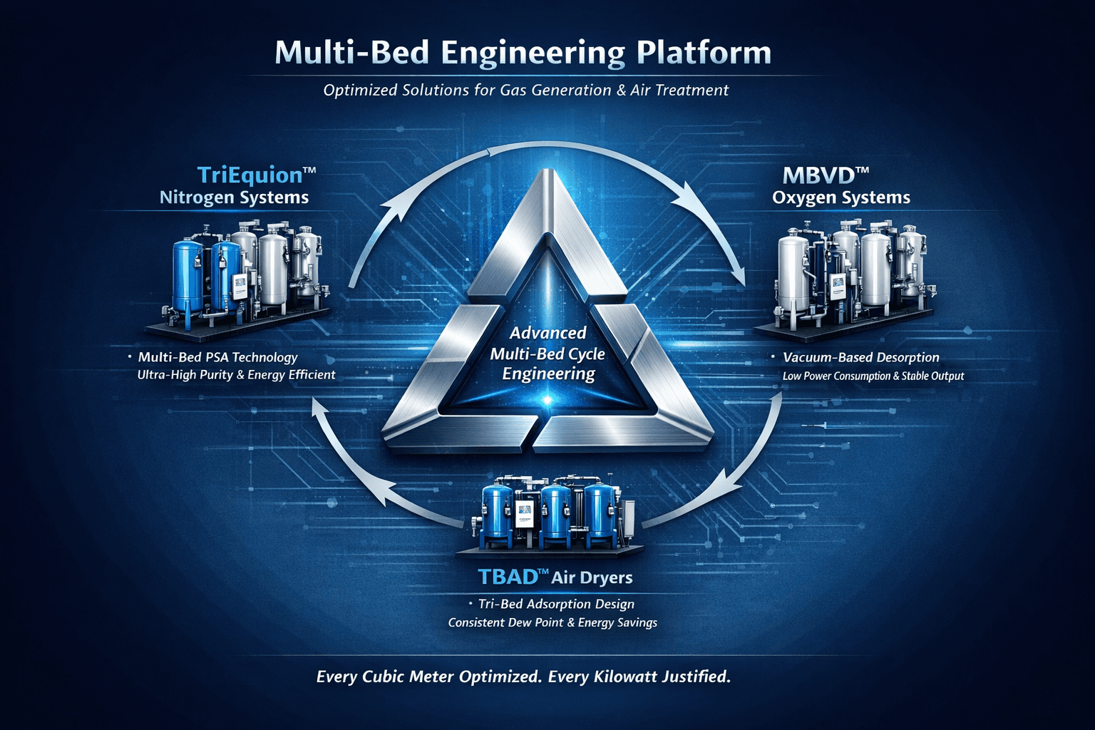 Zenox multi-bed technology platforms (TriEquion™ PSA nitrogen generator architecture)