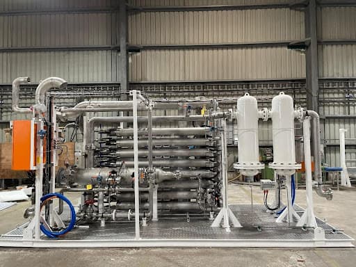 Zenox membrane nitrogen generation system skid — fabricated on the Oxair manufacturing platform
